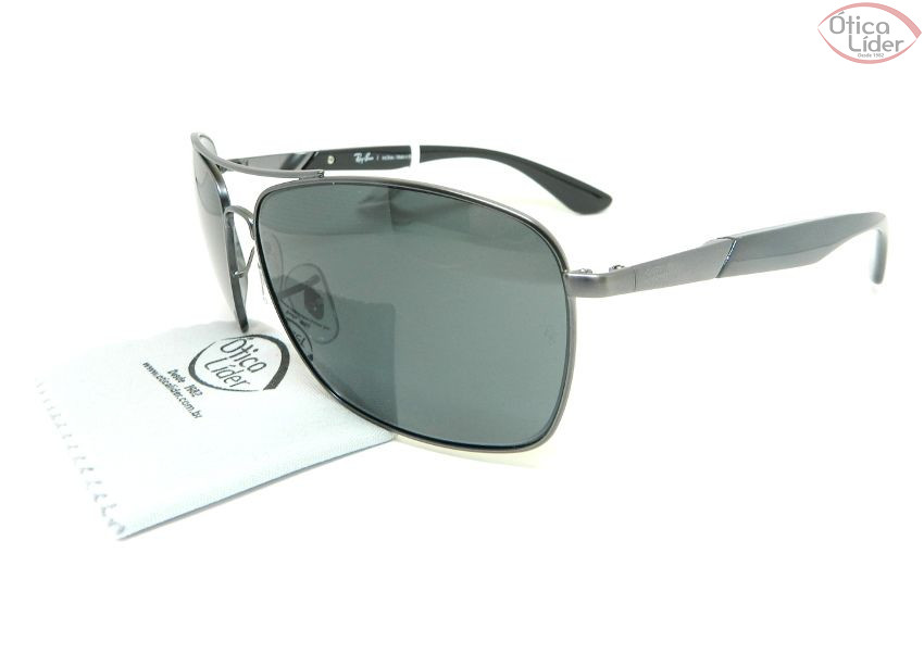 Ray-Ban RB3531l 041/87 64 Metal Chumbo / Acetato Preto