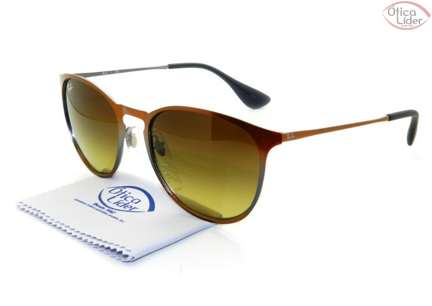 Ray-Ban RB 3539 193/13 54 Erika Metal Laranja / Prata