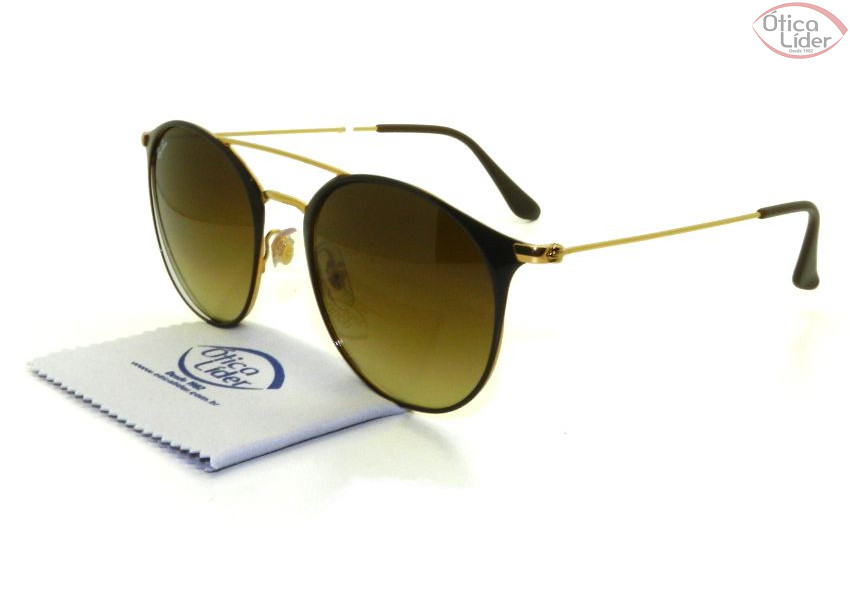 Ray-Ban RB 3546 9009/85 52 Acetato Marrom / Metal Dourado