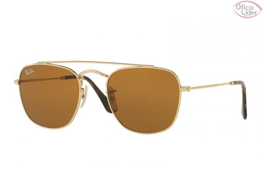 Ray-Ban RB 3557 001/33 54 Metal Dourado Lente Marrom