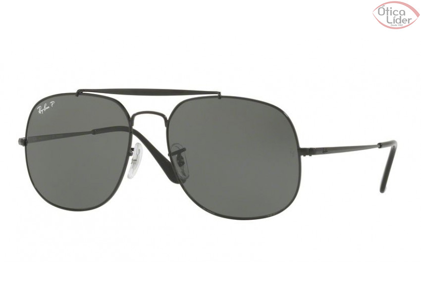 Ray-Ban RB 3561 002/58 57 General Metal Preto Polarizado