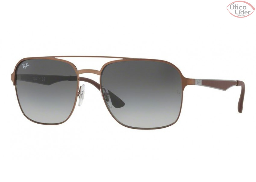 Ray-Ban RB 3570 121/11 58 Metal Marrom Cinza Degradê