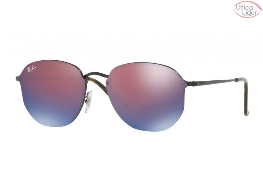 Ray-Ban RB 3579n 153/7v 58 Blaze Metal Preto Espelhado Azul