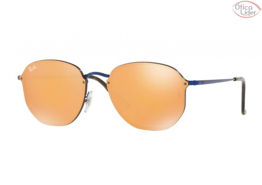 Ray-Ban RB 3579n 9038/7j 58 Blaze Metal Azul Espelhado Dourado