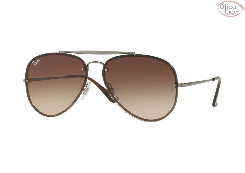 Ray-Ban RB 3584n 004/13 61 Blaze Aviador Metal Chumbo