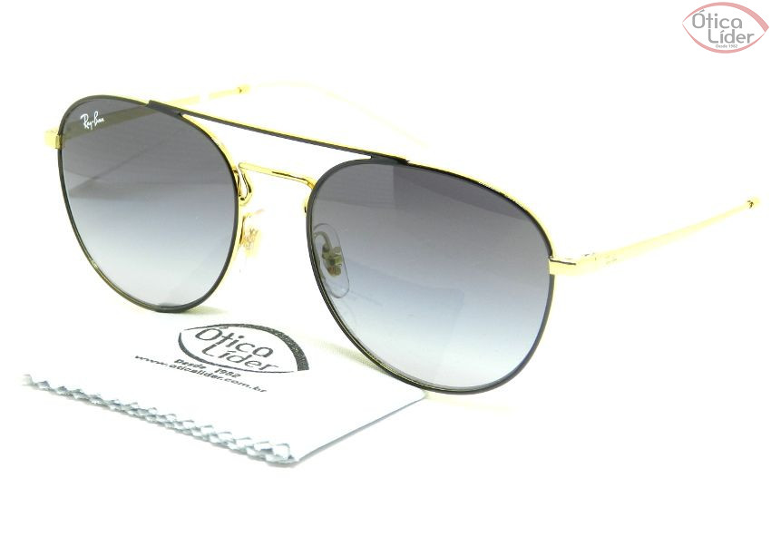 Ray-Ban RB 3589 9054/8g 55 Metal Preto / Dourado