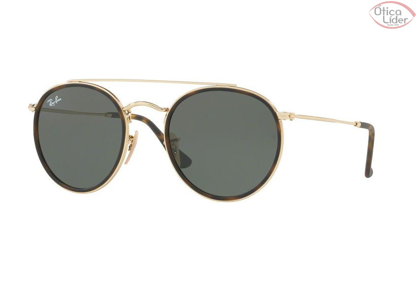 Ray-Ban RB 3647n 001 51 Round Verde G15 / Metal Dourado