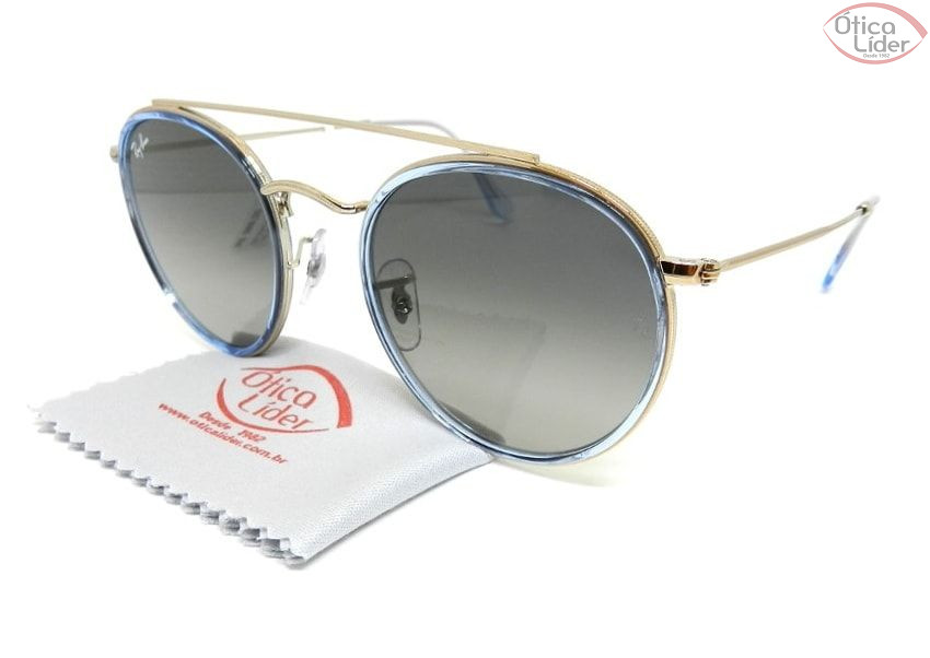 Ray-Ban RB3647n 906771 51 Round Azul / Metal Cobre