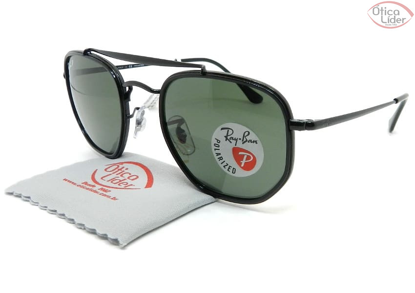 Ray-Ban RB3648m 002/58 52 The Marshal II Metal Preto Polarizado