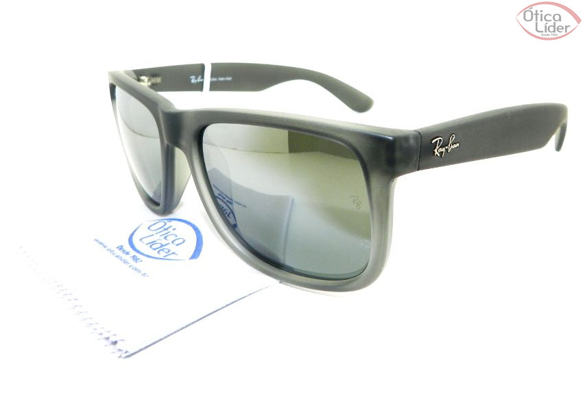 Ray-Ban RB4165l 852/88 55 Justin Acetato Cinza Transparente 