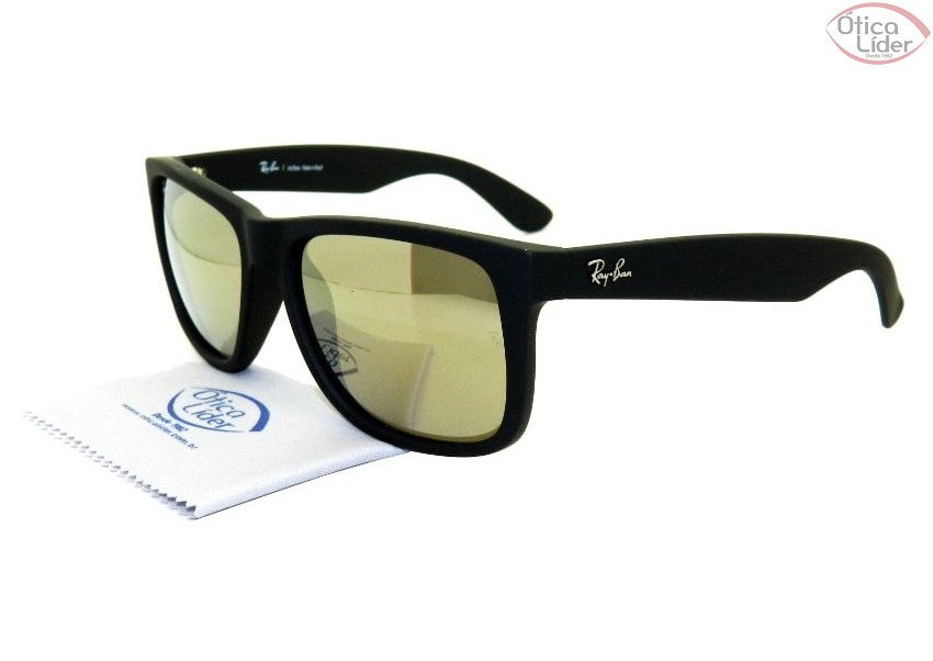 Ray-Ban RB 4165l 622/5a 55 Justin Acetato Marrom Espelhado Dourado