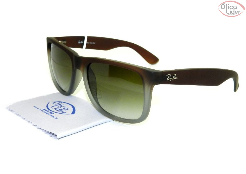 Óculos de Sol RAY-BAN JUSTIN RB4165L 854/7Z 55 Acetato Marrom