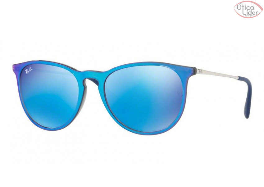 Ray-Ban RB4171 631855 54 Erika Acetato Cinza/Azul Espelhado