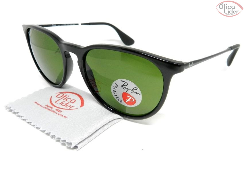 Ray-Ban Erika RB4171l 601/2p 54 Polarizado Acetato Preto