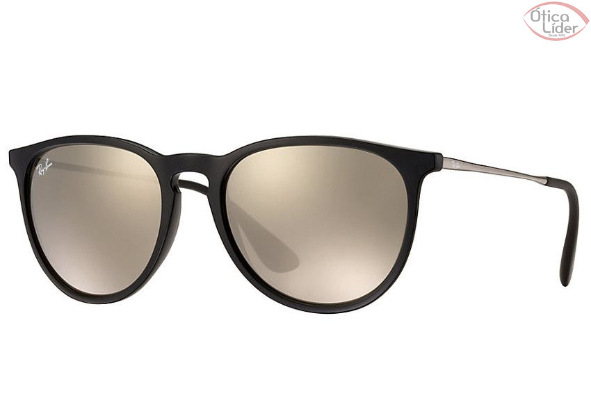 Ray-Ban RB 4171l 601/5a 54 Erika Acetato Preto Lente Espelhada