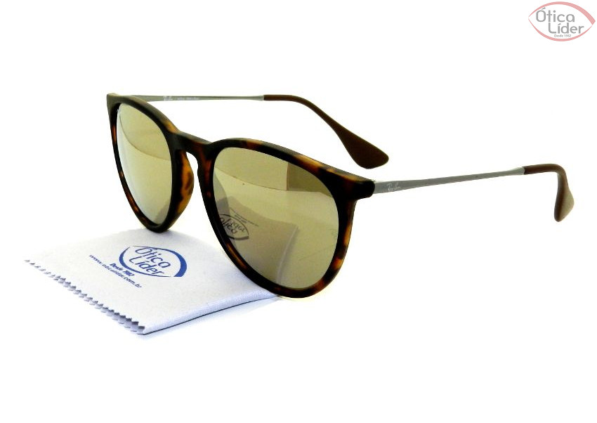 Ray-Ban RB 4171l 865/5a 54 Erika Acetato Demi / Grafite Espelhado