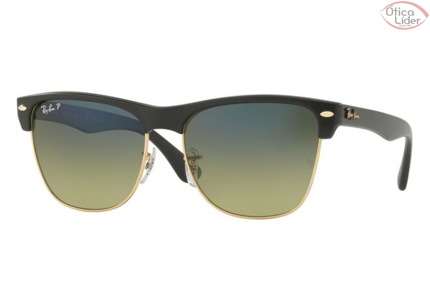 Ray-Ban RB 4175 877/76 57 Clubmaster Acetato Preto Polarizado