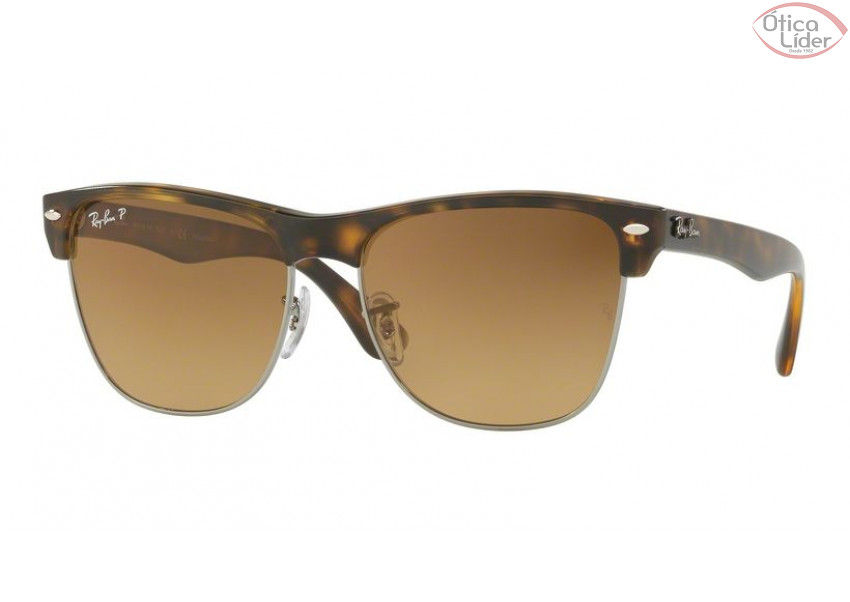 Ray-Ban RB 4175 877/m2 57 Clubmaster Acetato Demi Polarizado