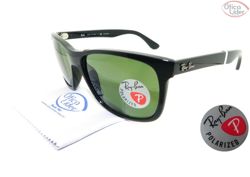 Ray-Ban RB 4181 601/9a 57 Acetato Preto Polarizado