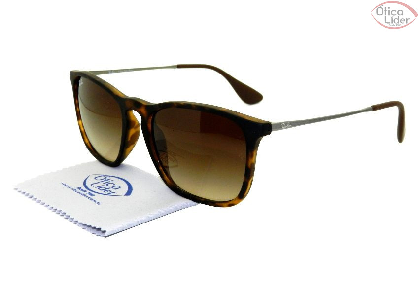 Óculos de Sol Ray-Ban RB4187l 856/13 54 Chris Acetato Demi / Grafite 