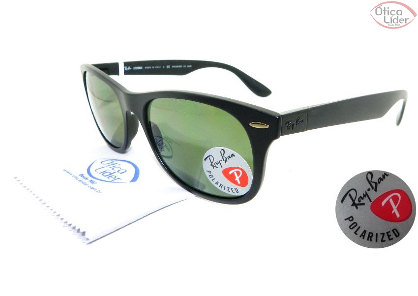 Ray-Ban RB 4207 601s/9a 55 Wayfarer Acetato Preto Polarizado