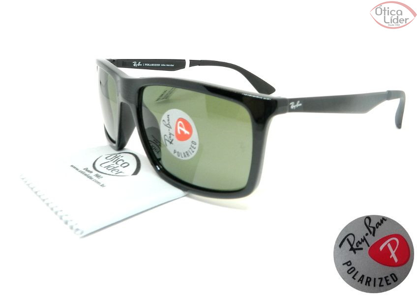 Ray-Ban RB4228l 601/9a 58 Acetato Preto Polarizado