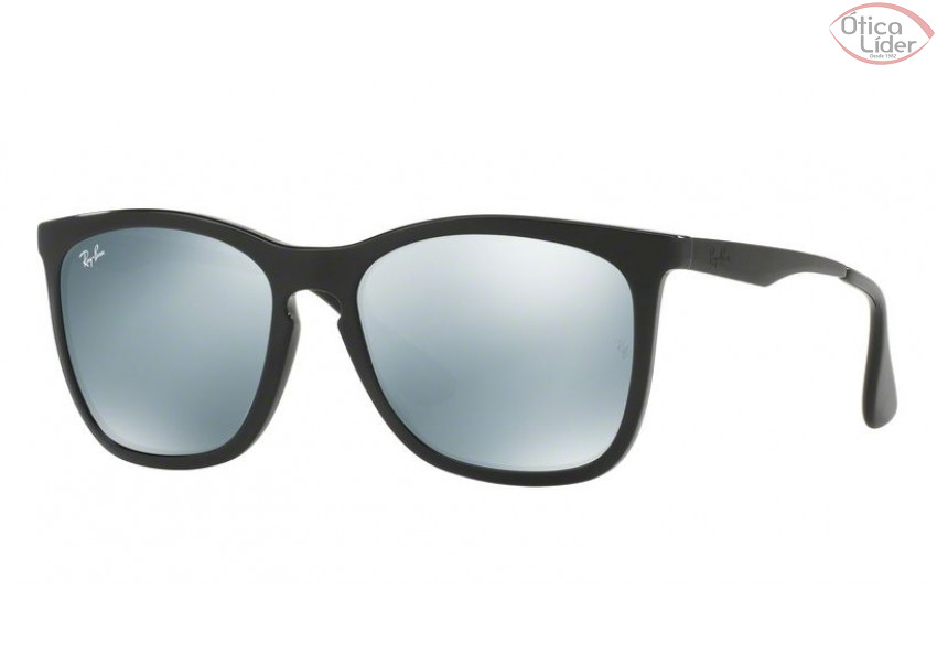 Ray-Ban RB 4238l 601/30 55 Acetato Preto Espelhado Prata
