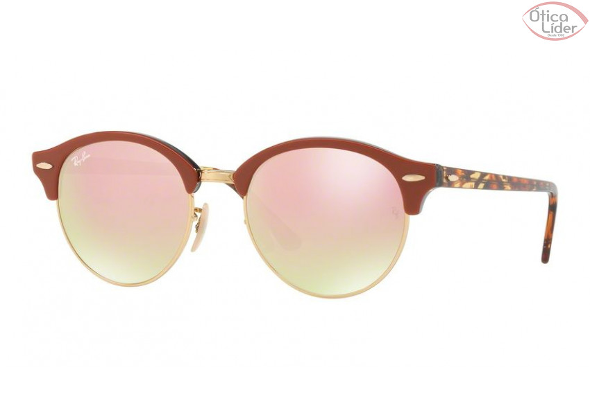 Ray-Ban RB 4246 1220/7o 51 Clubround Acetato Marrom / Mesclado