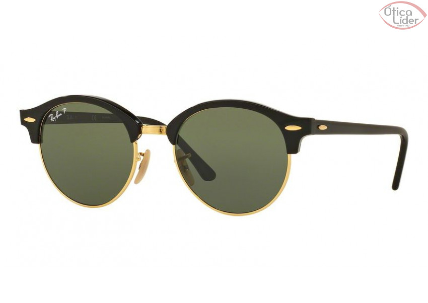 Ray-Ban RB 4246 901/58 51 Clubround Polarizado Acetato Preto