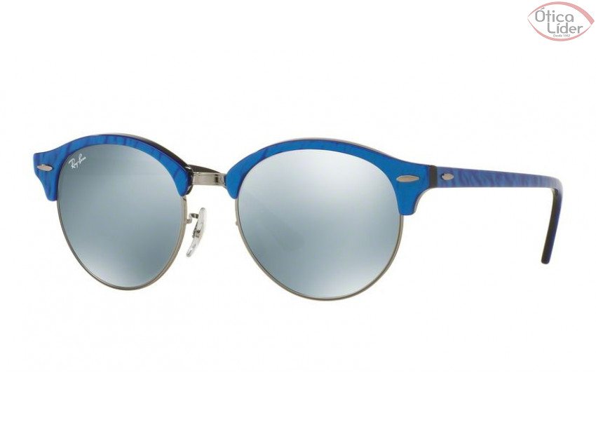 Ray-Ban RB 4246 984/30 51 Clubround Espelhado Acetato Azul