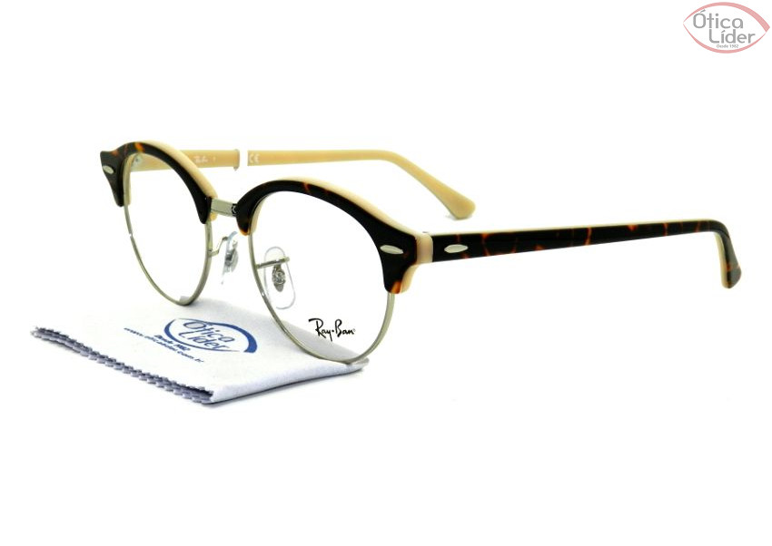 Ray-Ban RX4246v 5239 47 Clubround Metal / Acetato Demi