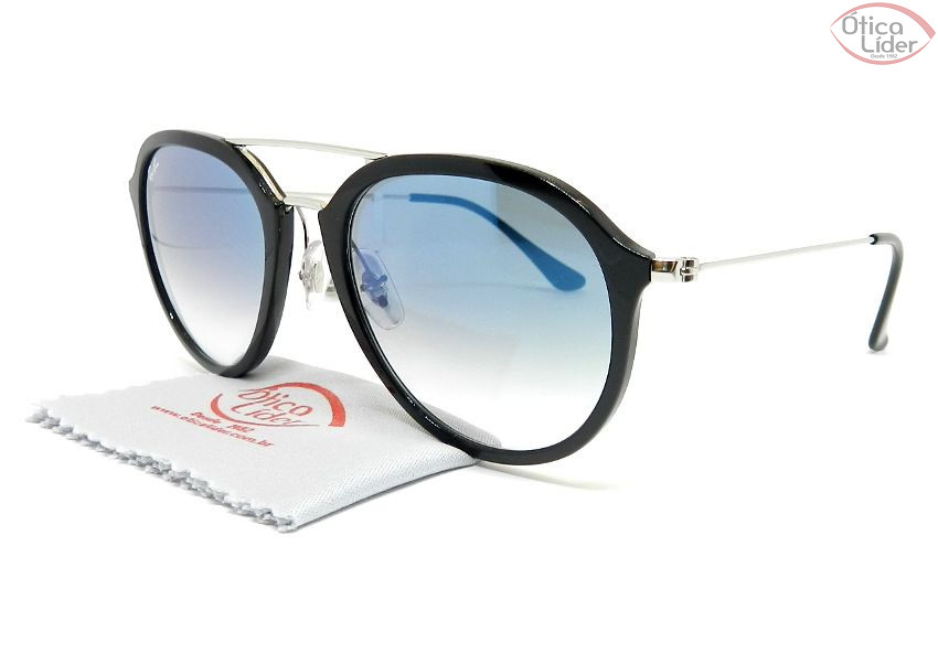 Ray-Ban RB4253 6292/3f 53 Acetato Preto / Metal Prata