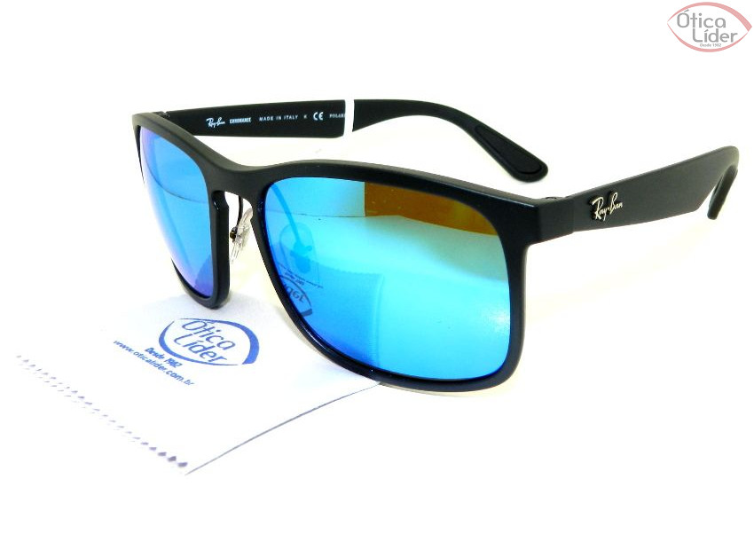 Ray-Ban RB4264 601-s/a1 58 Acetato Preto Espelhado Azul