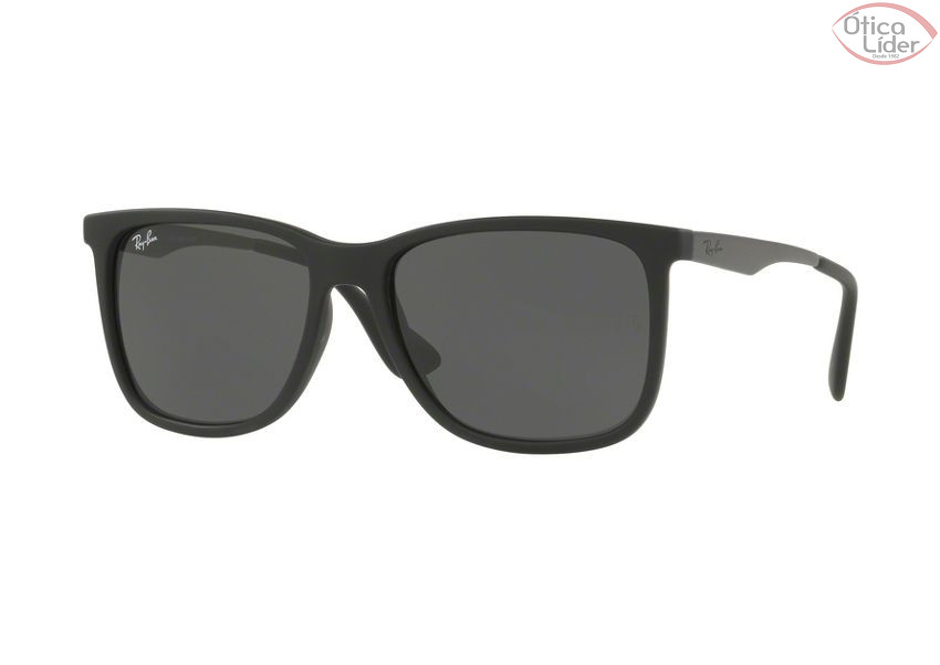 Ray-Ban RB 4271l 622/87 55 Acetato Preto / Metal Chumbo