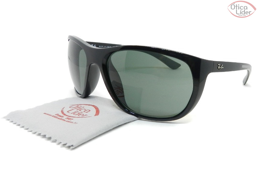 Ray-Ban RB4307 601/71 61 Acetato Preto Lente Verde