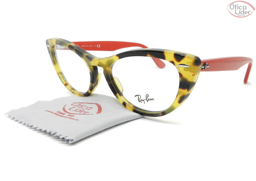 Ray-Ban Nina RX4314-v 5937 54 Acetato Havana Amarelo / Vermelho