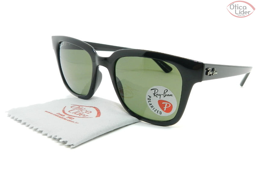 Ray-Ban RB4323l 601/9a 51 Acetato Preto Polarizado