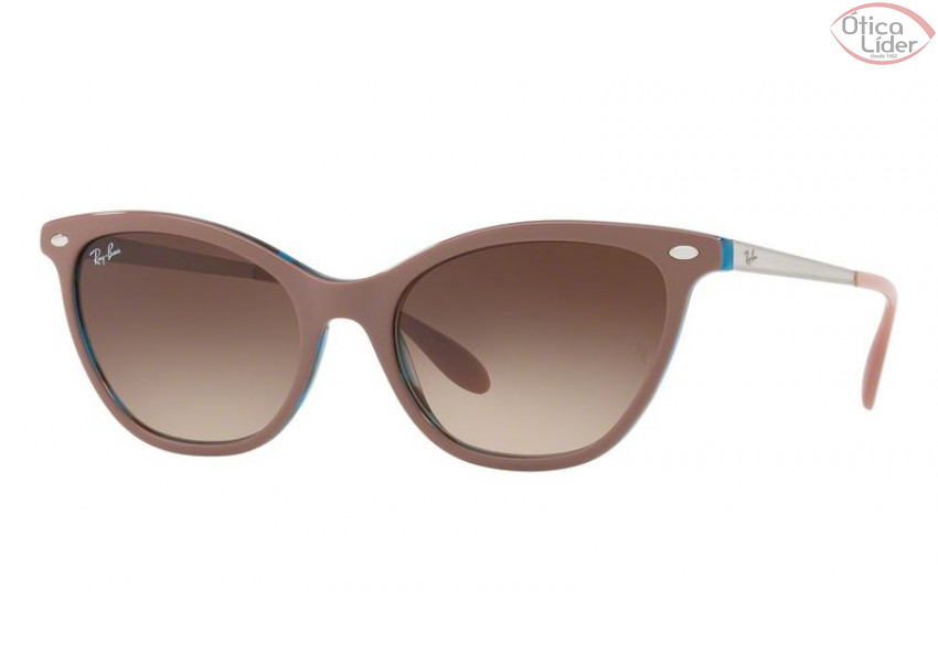 Ray-Ban RB 4360 1235/13 54 Acetato Marrom / Azul Mesclado