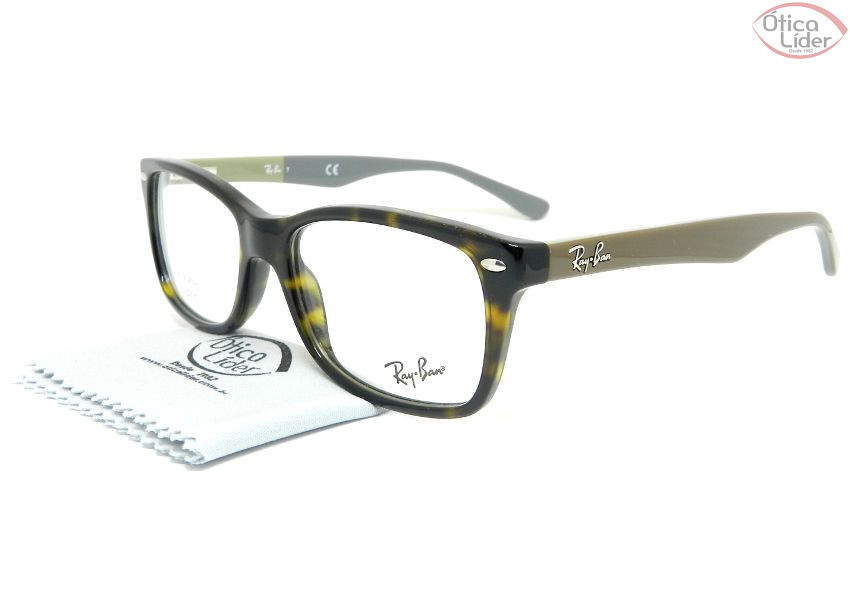 Ray-Ban RX5228 5545 53 Acetato Demi / Marrom