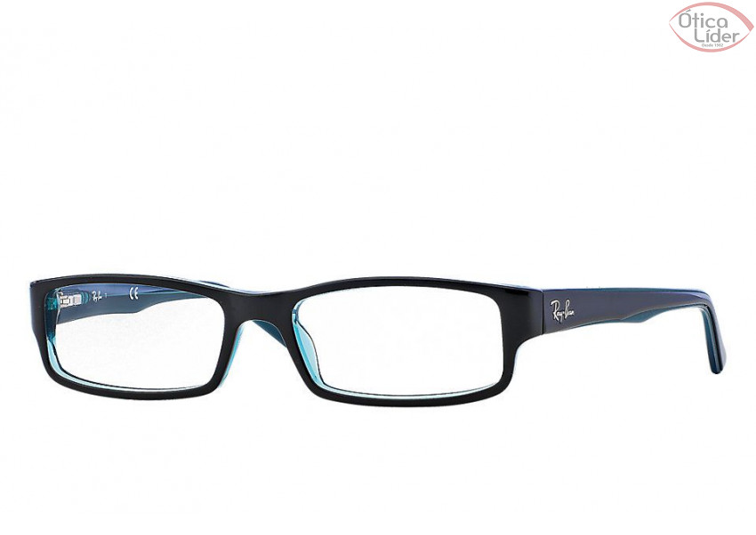 Ray Ban RX5246 5092 52 Acetato Preto Verde ate 20 de Desconto na Otica Lider