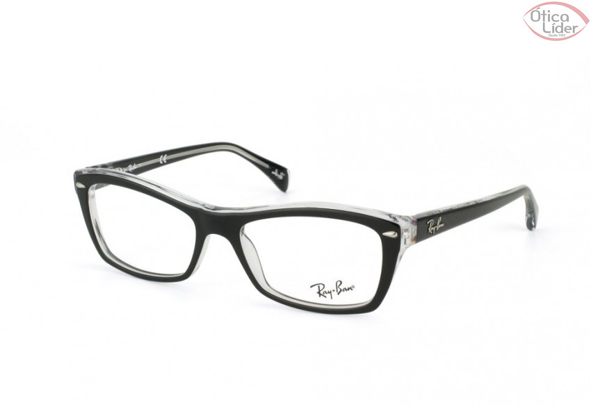 Ray-Ban RX5255 2034 51 Acetato Preto / Transparente