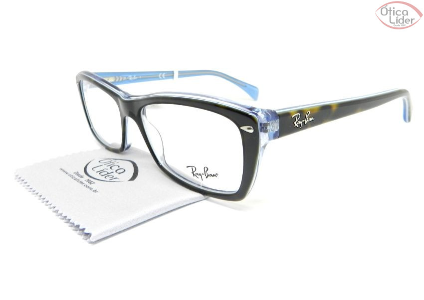 Ray-Ban RX5255 5023 53 Acetato Demi / Azul