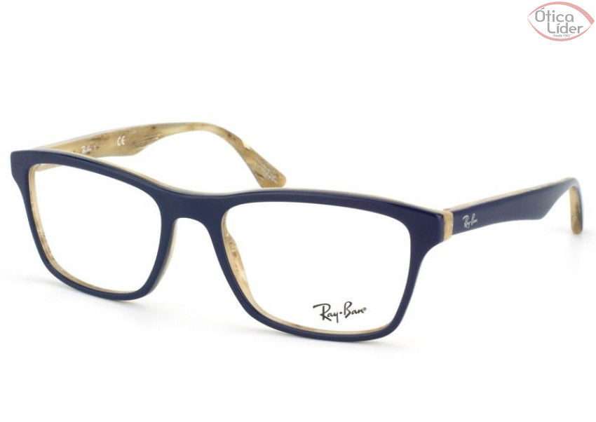 Ray-Ban RX5279 5131 55 Acetato Azul / Bege