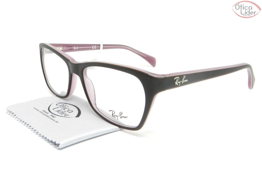 Ray-Ban RX5298 5386 53 Acetato Marrom / Lilás