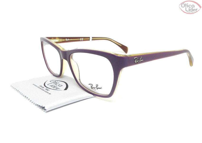 Ray-Ban RX5298 5390 53 Acetato Uva / Cristal