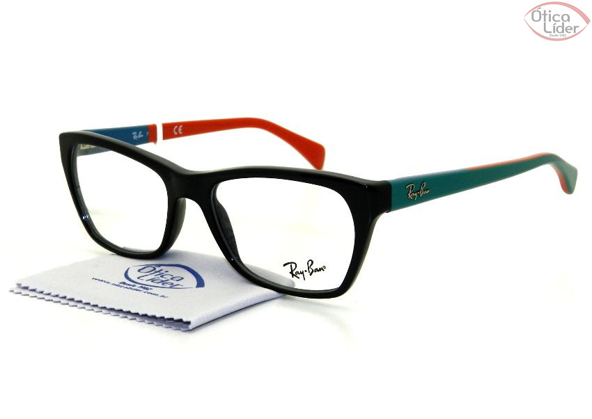 Ray-Ban RX5298 5548 53 Acetato Preto / Verde