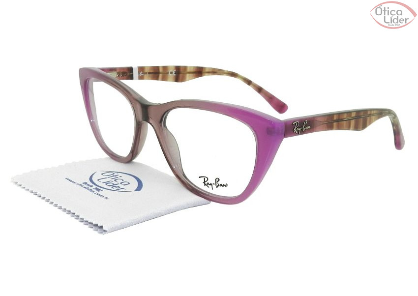 Ray-Ban RX5322 5489 51 Acetato Roxo / Mesclado