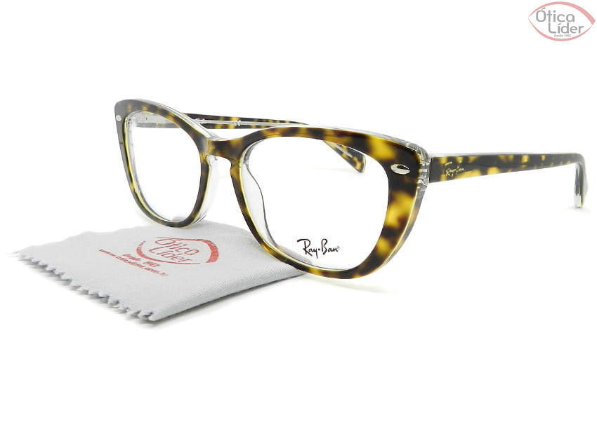 Ray-Ban RX5366 5082 54 Acetato Havana / Cristal