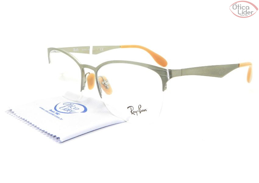 Ray-Ban RX6345 2595 52 fny Metal Prata / Bege