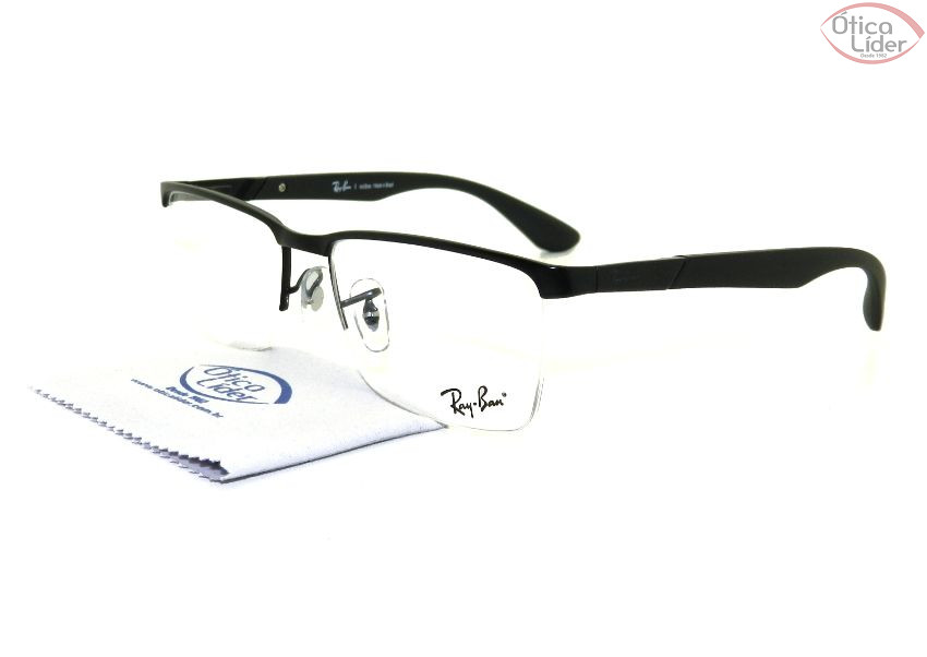 Ray-Ban RX6374l 2827 54 Fny Metal / Acetato Preto